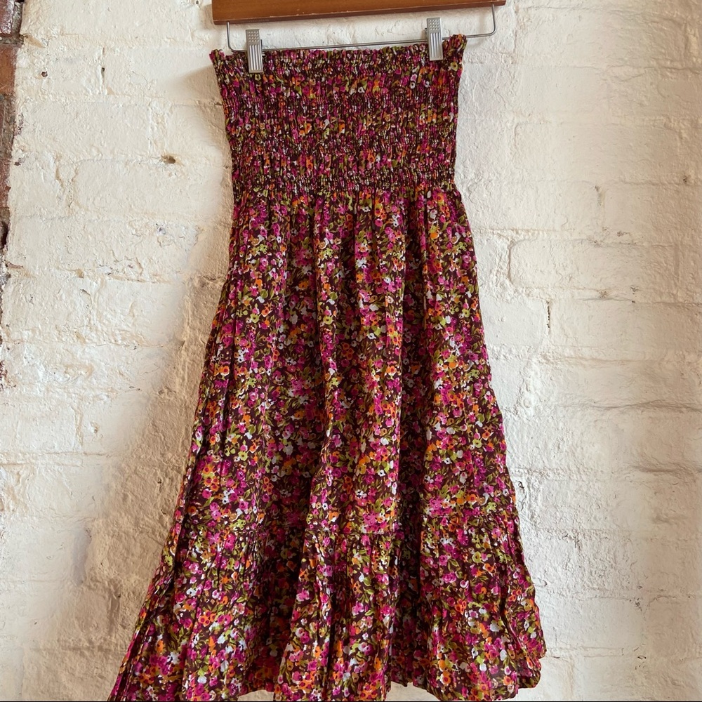 Moda International Y2K Floral Strapless Mini Dress